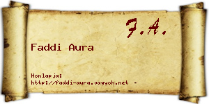Faddi Aura névjegykártya